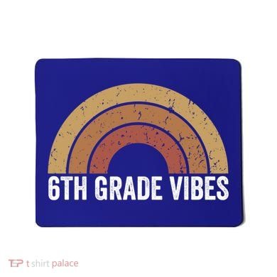 Retro Rainbow For 6Th Graders 6Th Grade Vibes Meaningful Gift Mousepad