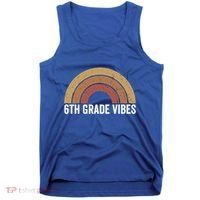 Retro Rainbow For 6Th Graders 6Th Grade Vibes Meaningful Gift Tank Top thumb 0