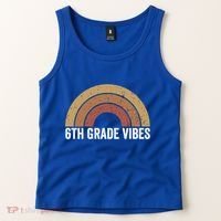 Retro Rainbow For 6Th Graders 6Th Grade Vibes Meaningful Gift Tank Top thumb 2