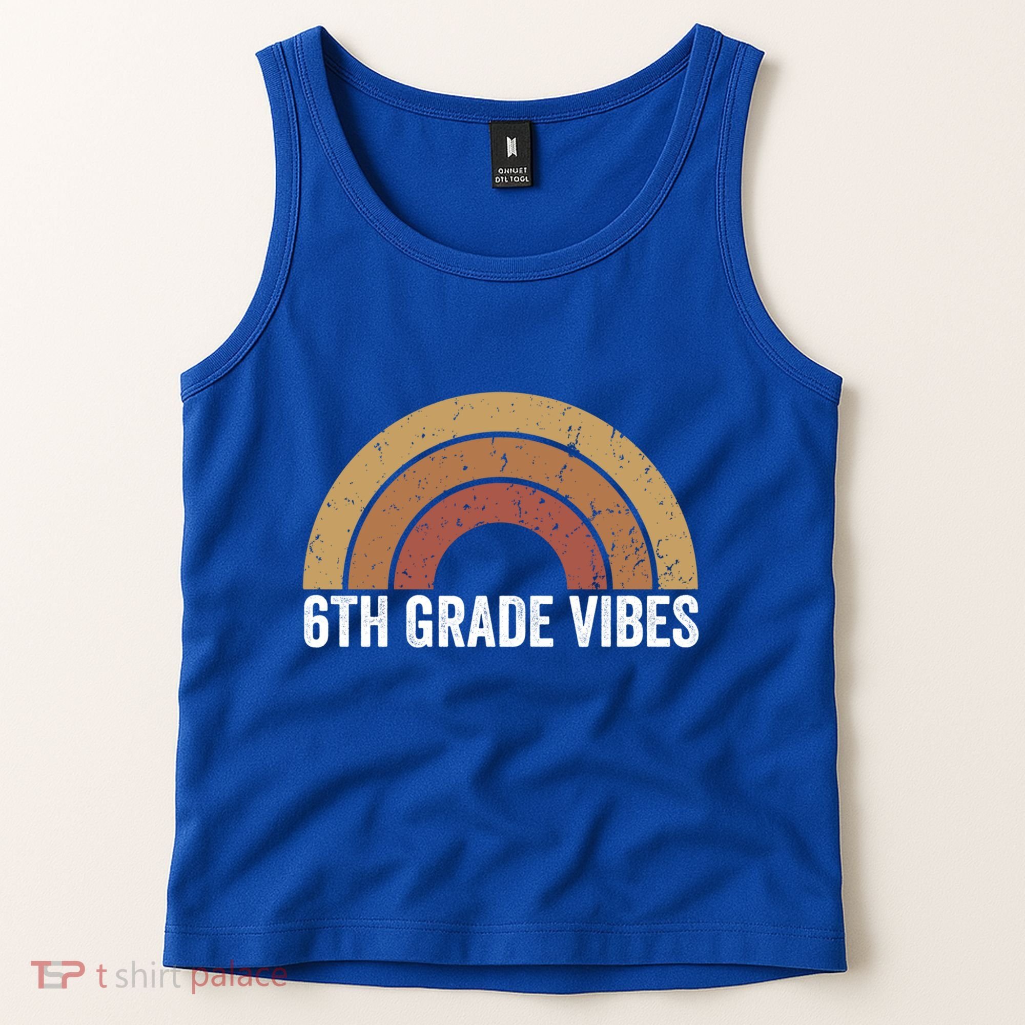 Retro Rainbow For 6Th Graders 6Th Grade Vibes Meaningful Gift Tank Top