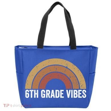 Retro Rainbow For 6Th Graders 6Th Grade Vibes Meaningful Gift Tote Bag