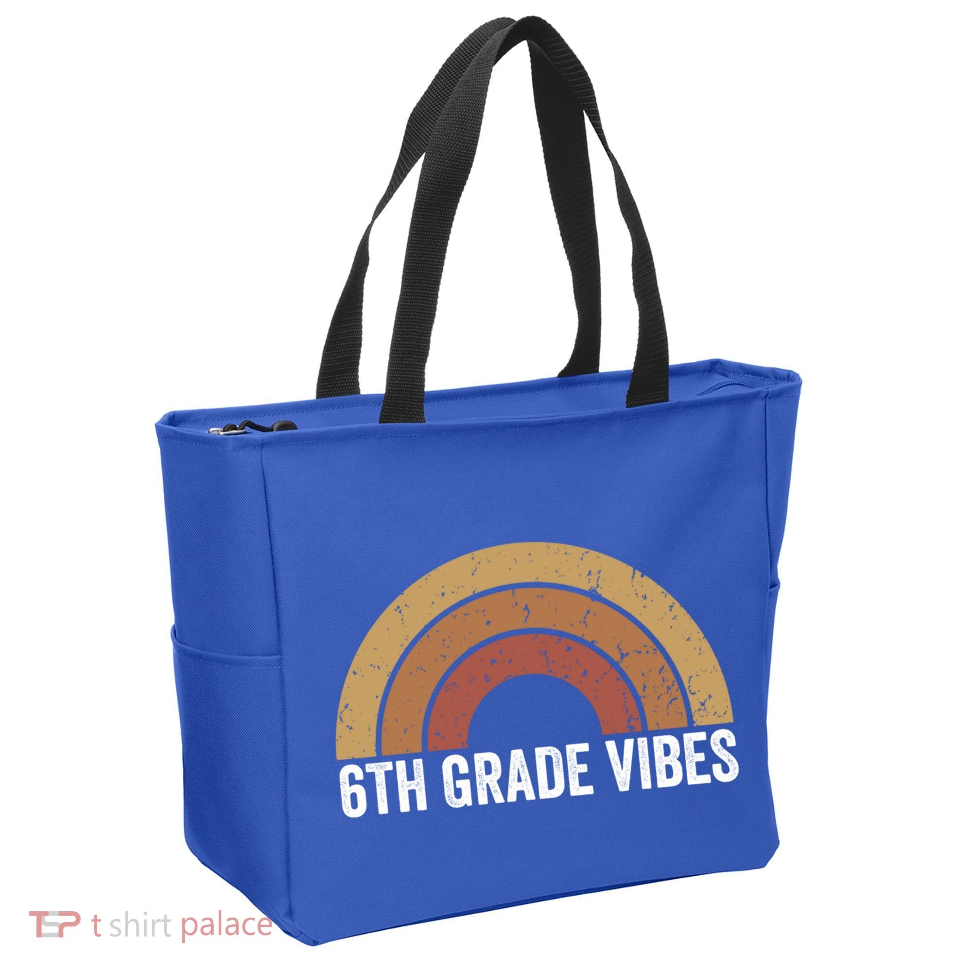 Retro Rainbow For 6Th Graders 6Th Grade Vibes Meaningful Gift Tote Bag