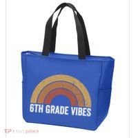 Retro Rainbow For 6Th Graders 6Th Grade Vibes Meaningful Gift Tote Bag thumb 3