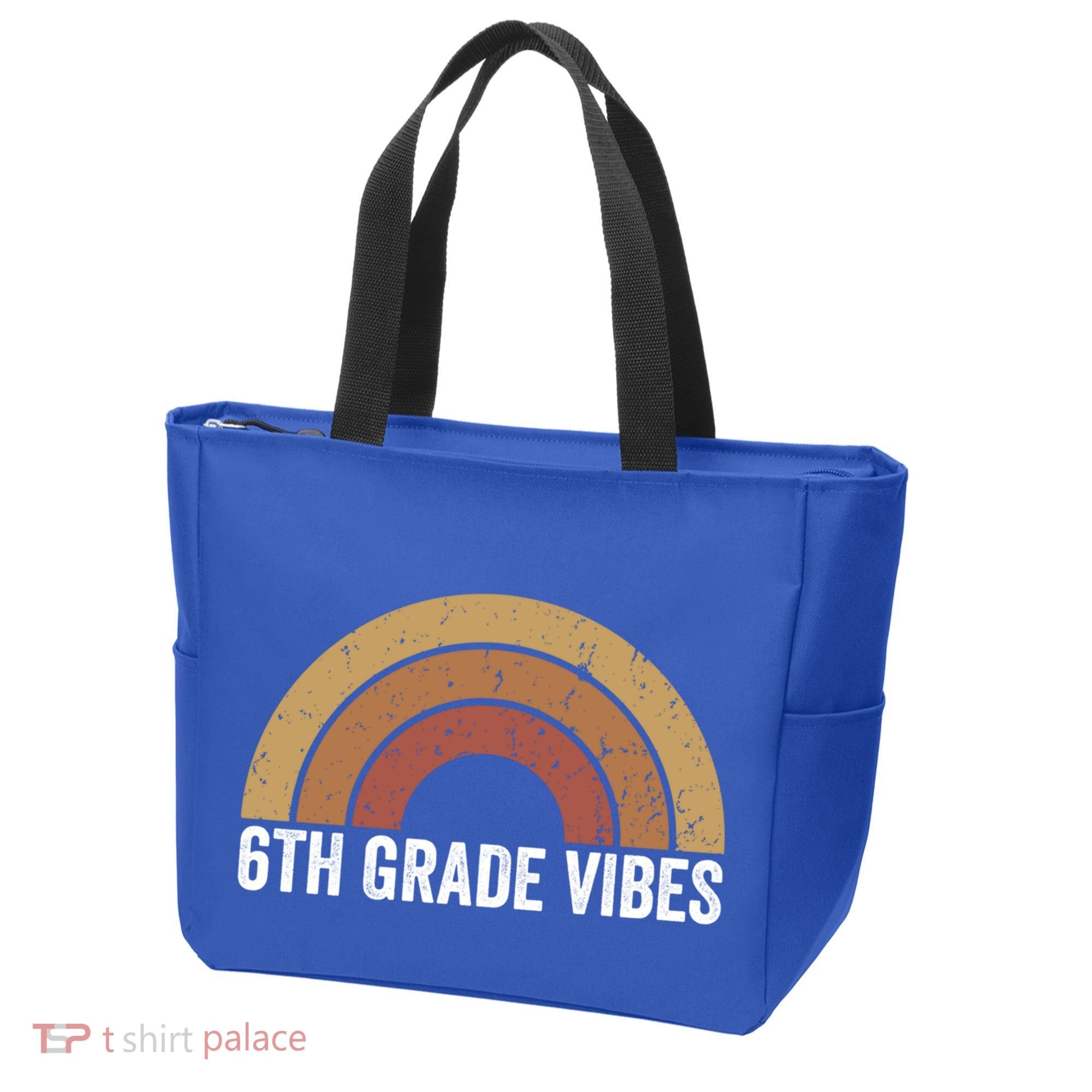 Retro Rainbow For 6Th Graders 6Th Grade Vibes Meaningful Gift Tote Bag