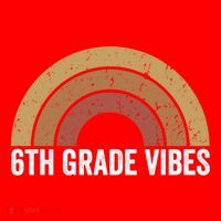 Retro Rainbow For 6Th Graders 6Th Grade Vibes Meaningful Gift Santa Hat thumb 1