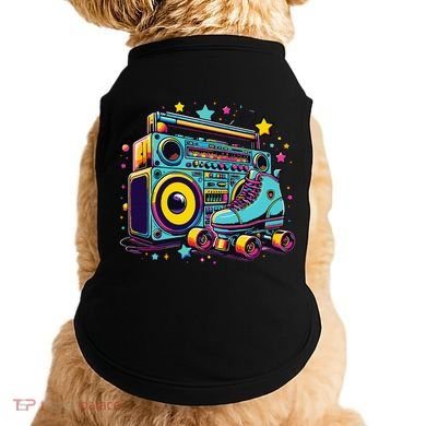 Retro Rollerskates Funny 80S Roller Skating Girl Doggie Tank