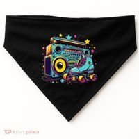 Retro Rollerskates Funny 80S Roller Skating Girl USA-Made Doggie Bandana thumb 0