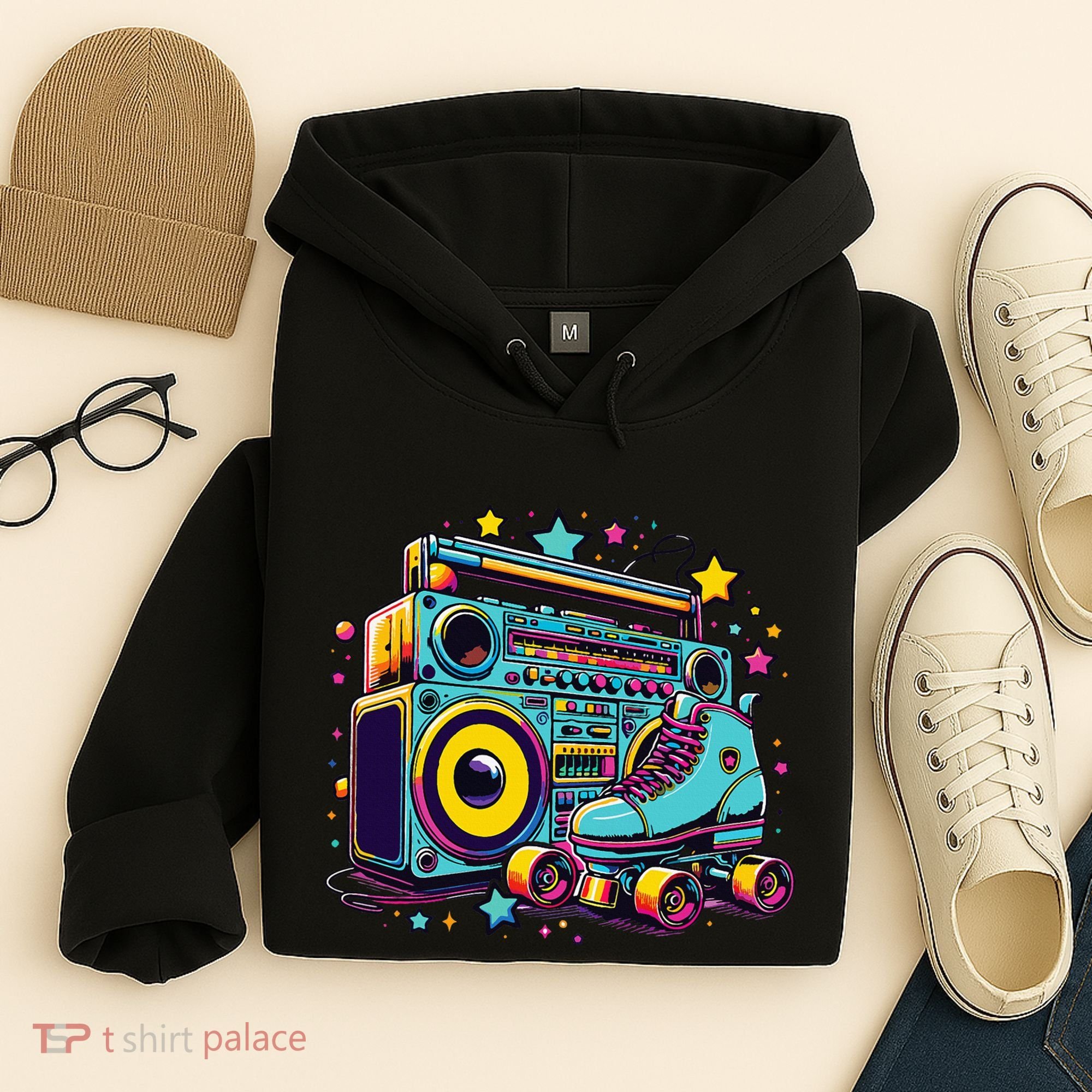 Retro Rollerskates Funny 80S Roller Skating Girl Hoodie