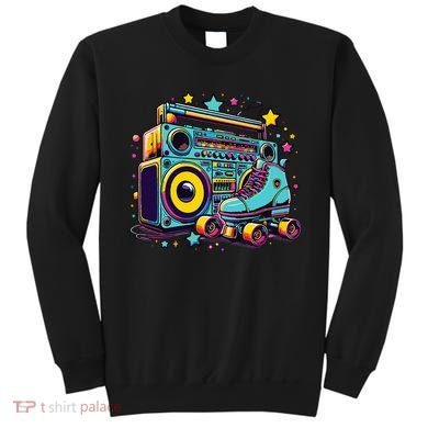 Retro Rollerskates Funny 80S Roller Skating Girl Sweatshirt