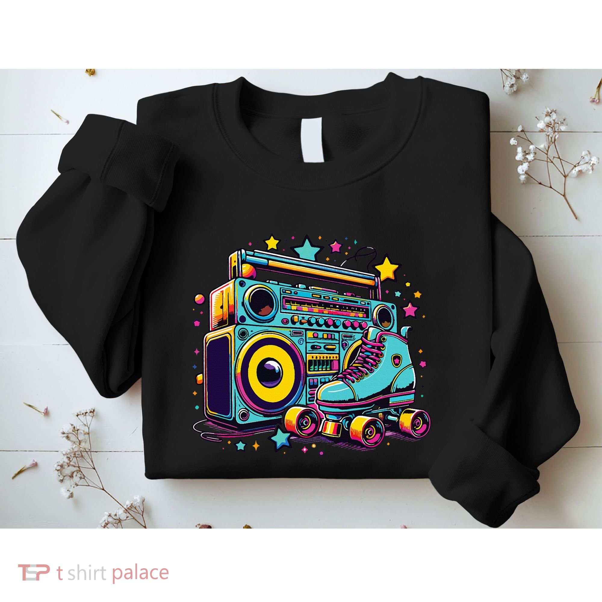 Retro Rollerskates Funny 80S Roller Skating Girl Sweatshirt