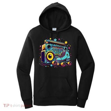 Retro Rollerskates Funny 80S Roller Skating Girl Women's Hoodie