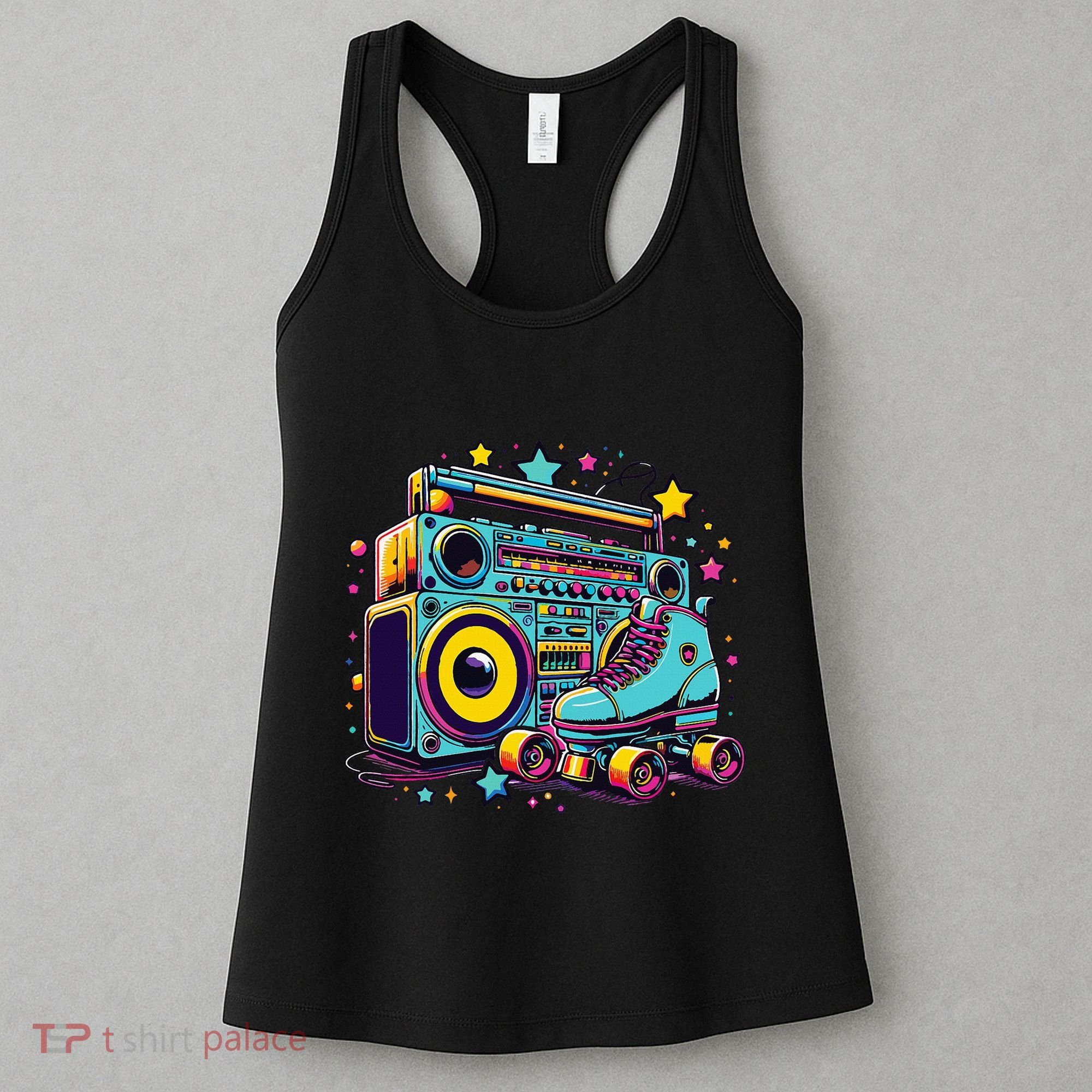 Retro Rollerskates Funny 80S Roller Skating Girl Women's Tank Top