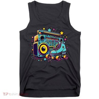 Retro Rollerskates Funny 80S Roller Skating Girl Tank Top