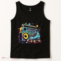 Retro Rollerskates Funny 80S Roller Skating Girl Tank Top thumb 2