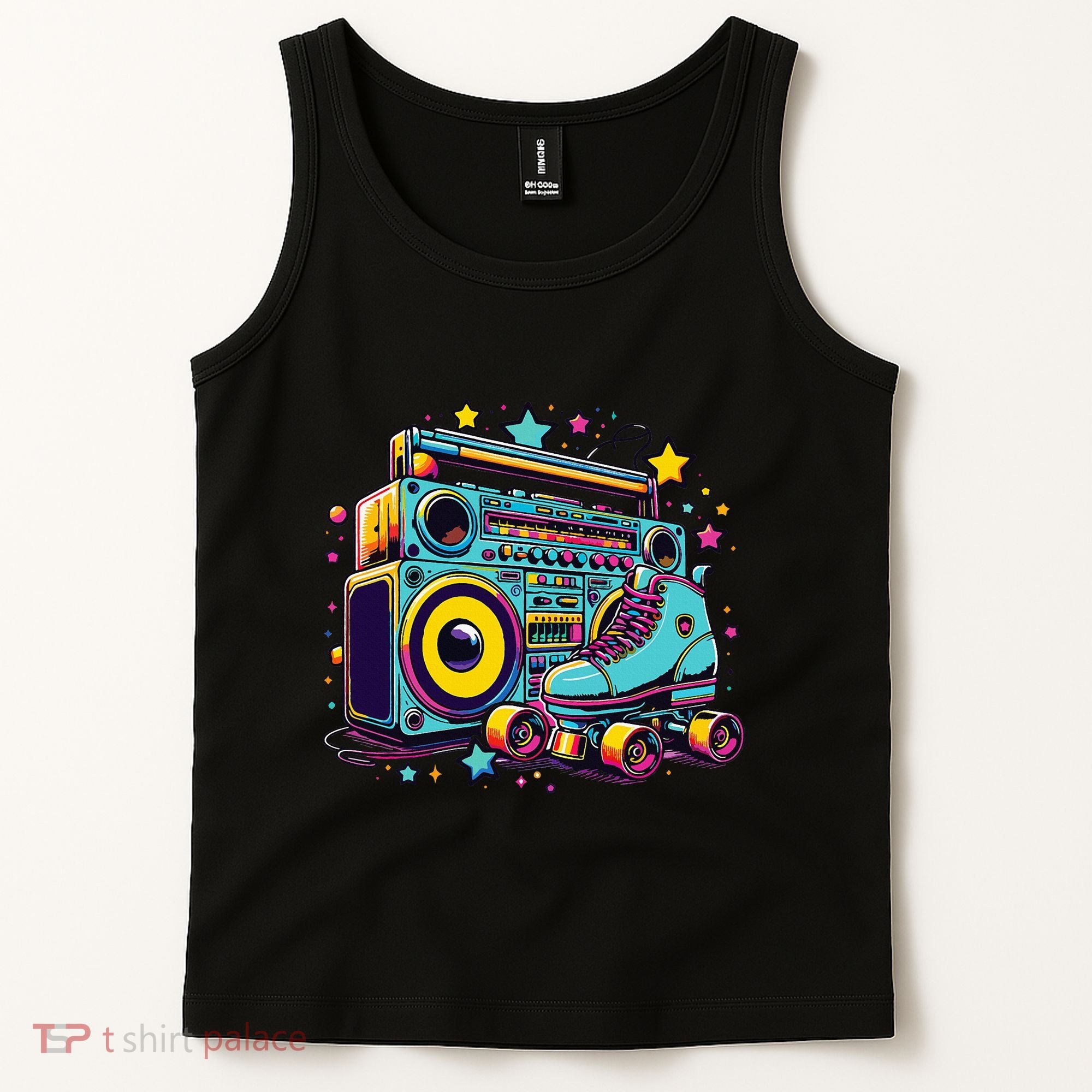 Retro Rollerskates Funny 80S Roller Skating Girl Tank Top