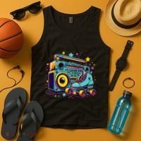 Retro Rollerskates Funny 80S Roller Skating Girl Tank Top thumb 4