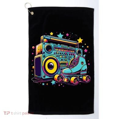 Retro Rollerskates Funny 80S Roller Skating Girl Golf Towel