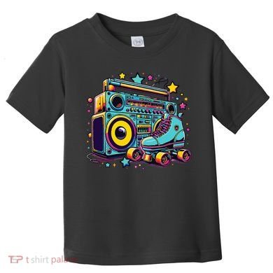 Retro Rollerskates Funny 80S Roller Skating Girl Toddler T-Shirt