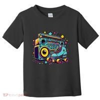 Retro Rollerskates Funny 80S Roller Skating Girl Toddler T-Shirt thumb 0