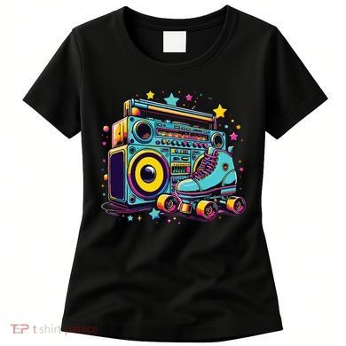 Retro Rollerskates Funny 80S Roller Skating Girl Women's T-Shirt