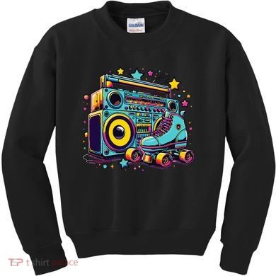 Retro Rollerskates Funny 80S Roller Skating Girl Kids Sweatshirt