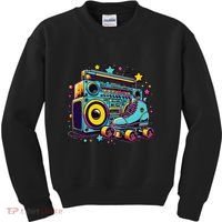 Retro Rollerskates Funny 80S Roller Skating Girl Kids Sweatshirt thumb 0