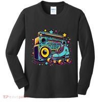 Retro Rollerskates Funny 80S Roller Skating Girl Kids Long Sleeve Shirt thumb 0