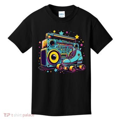 Retro Rollerskates Funny 80S Roller Skating Girl Kids T-Shirt