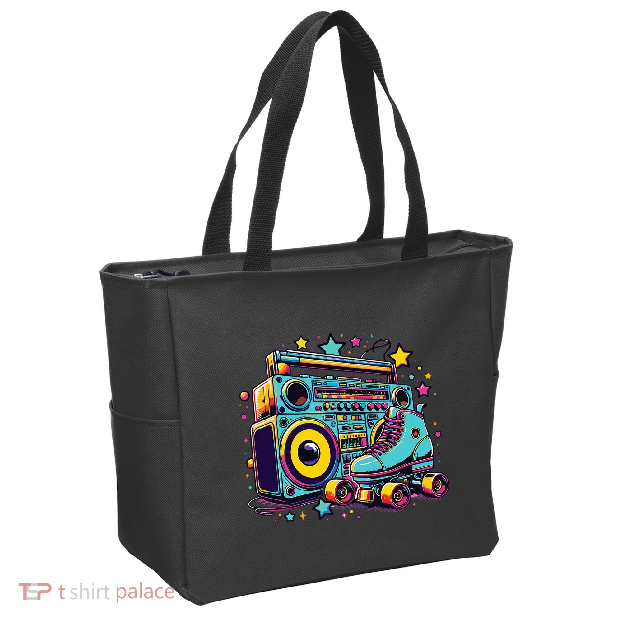 Retro Rollerskates Funny 80S Roller Skating Girl Tote Bag