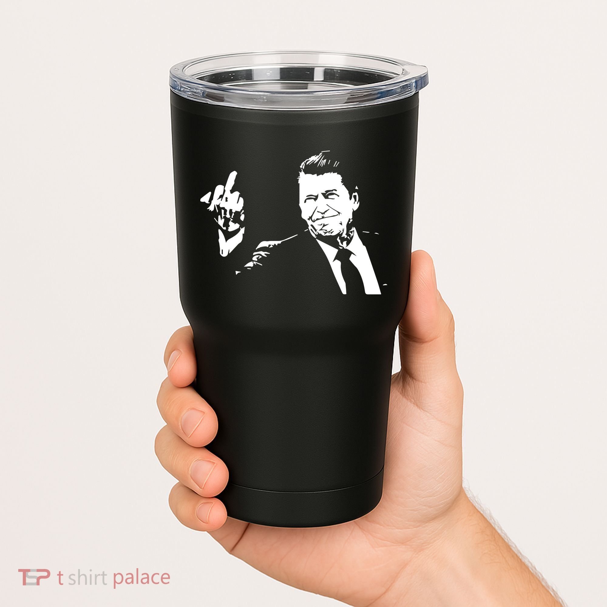 Ronald Reagan Flipping Tumbler