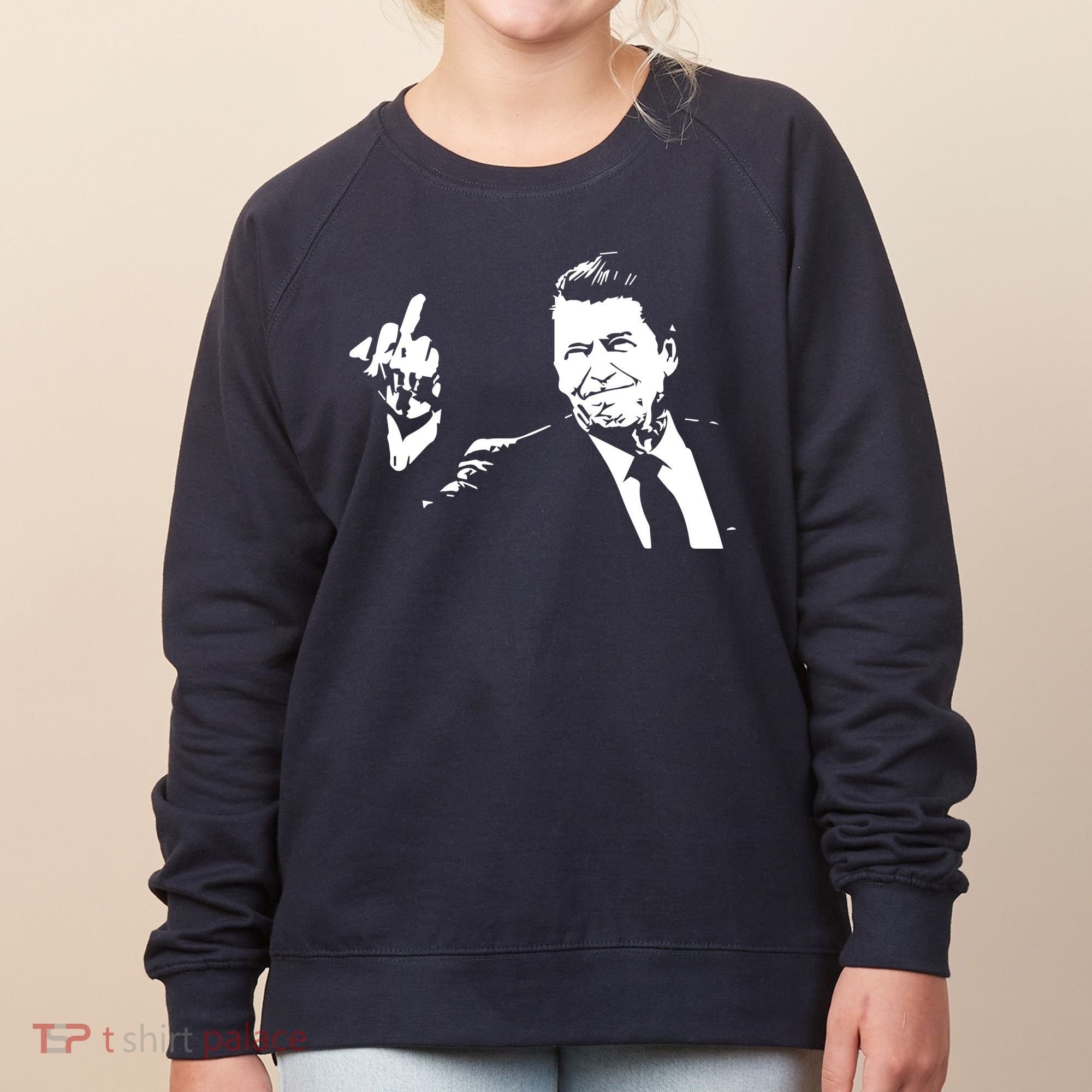 Ronald Reagan Flipping Women's Sweatshirt