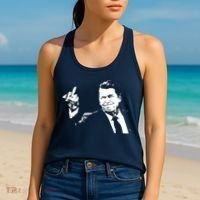 Ronald Reagan Flipping Women's Tank Top thumb 2