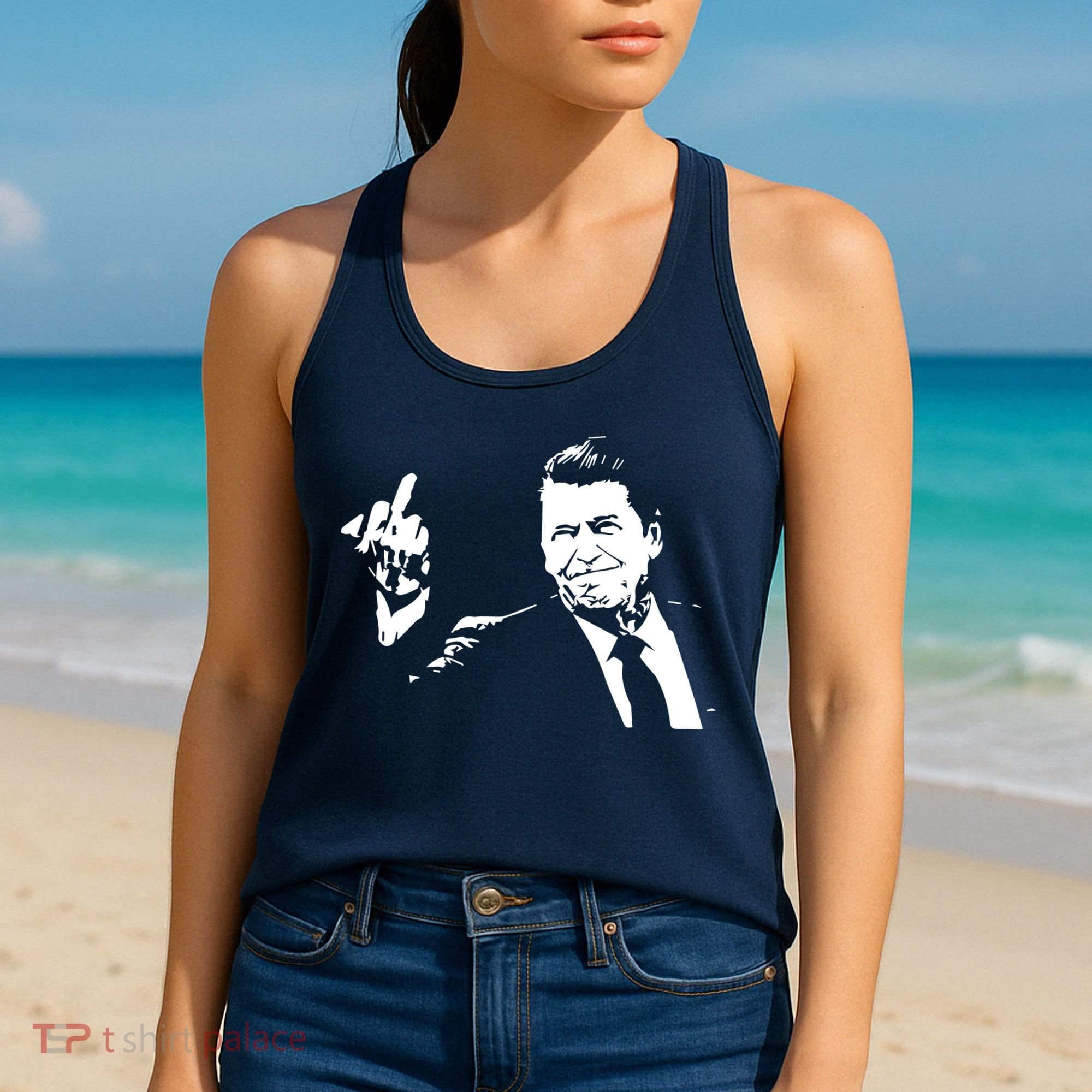 Ronald Reagan Flipping Women's Tank Top