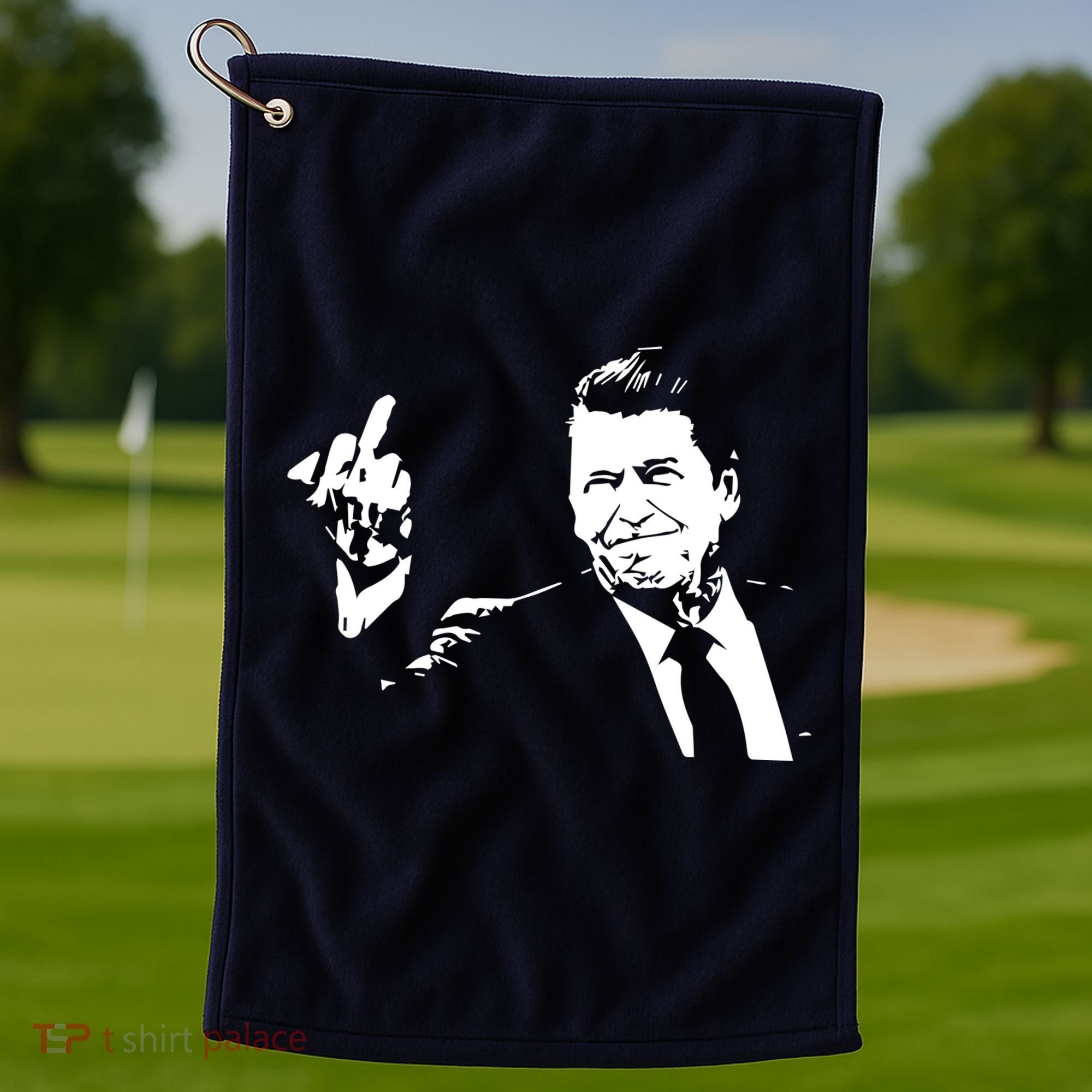 Ronald Reagan Flipping Golf Towel