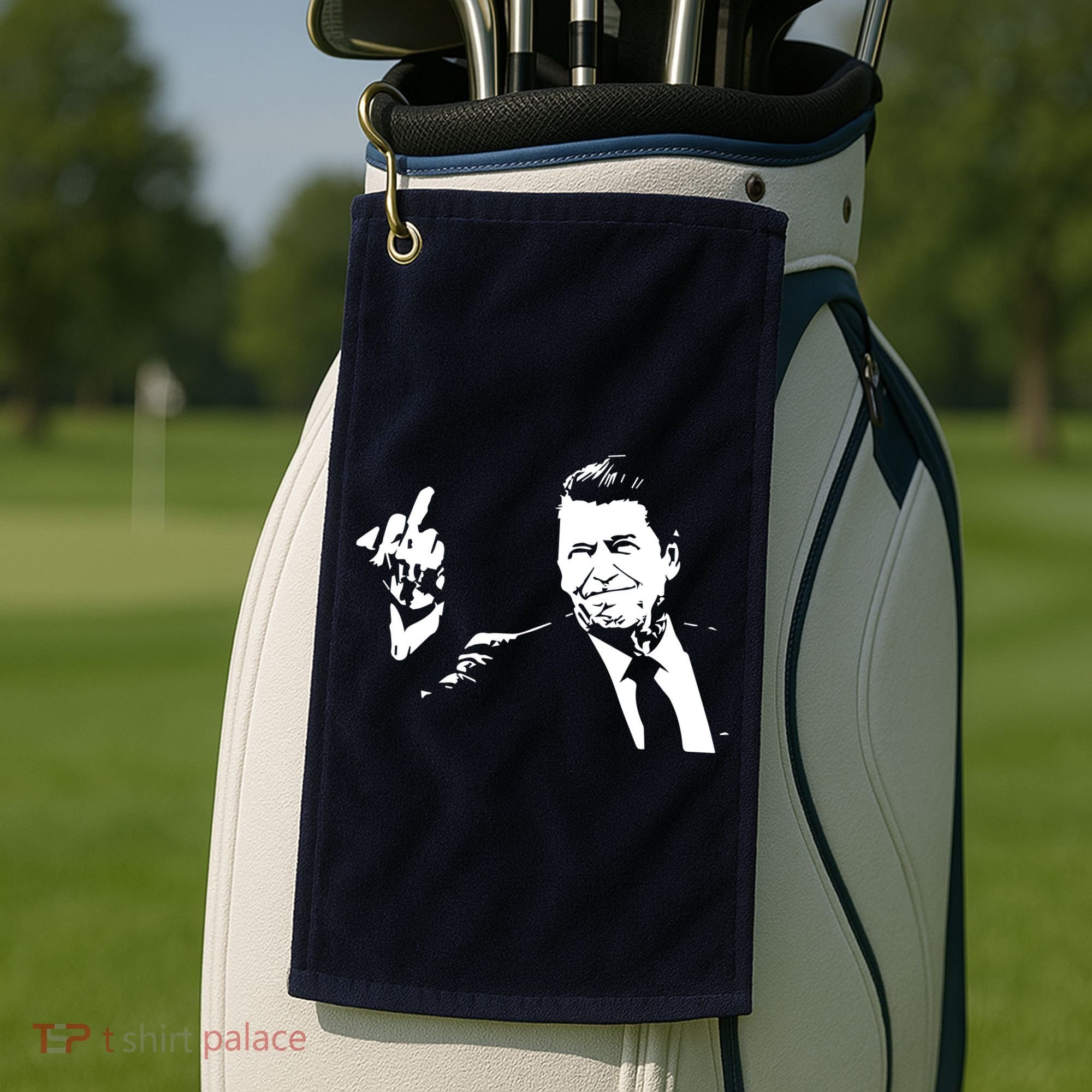Ronald Reagan Flipping Golf Towel