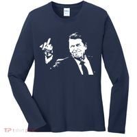 Ronald Reagan Flipping Women's Long Sleeve Shirt thumb 0
