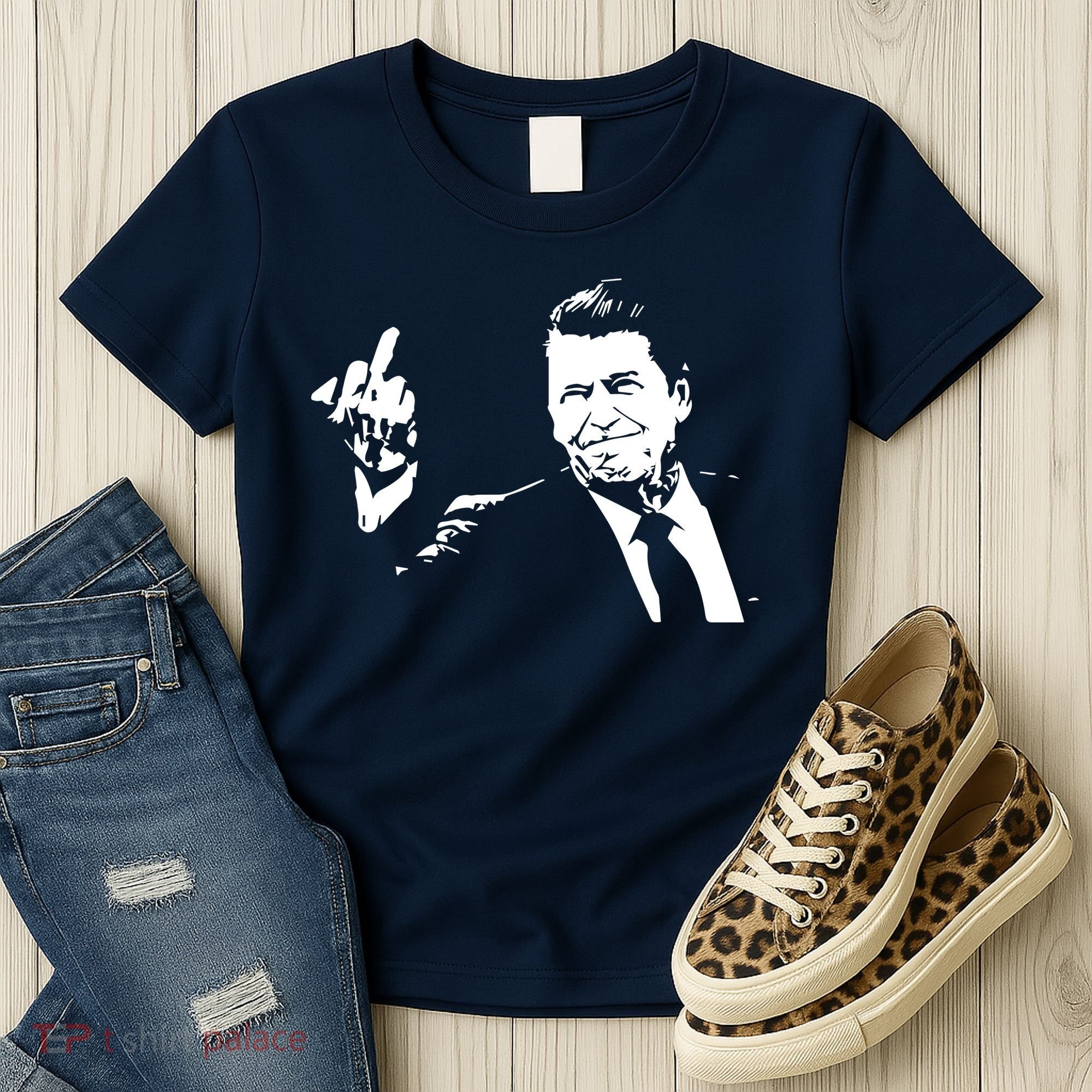 Ronald Reagan Flipping Women's T-Shirt