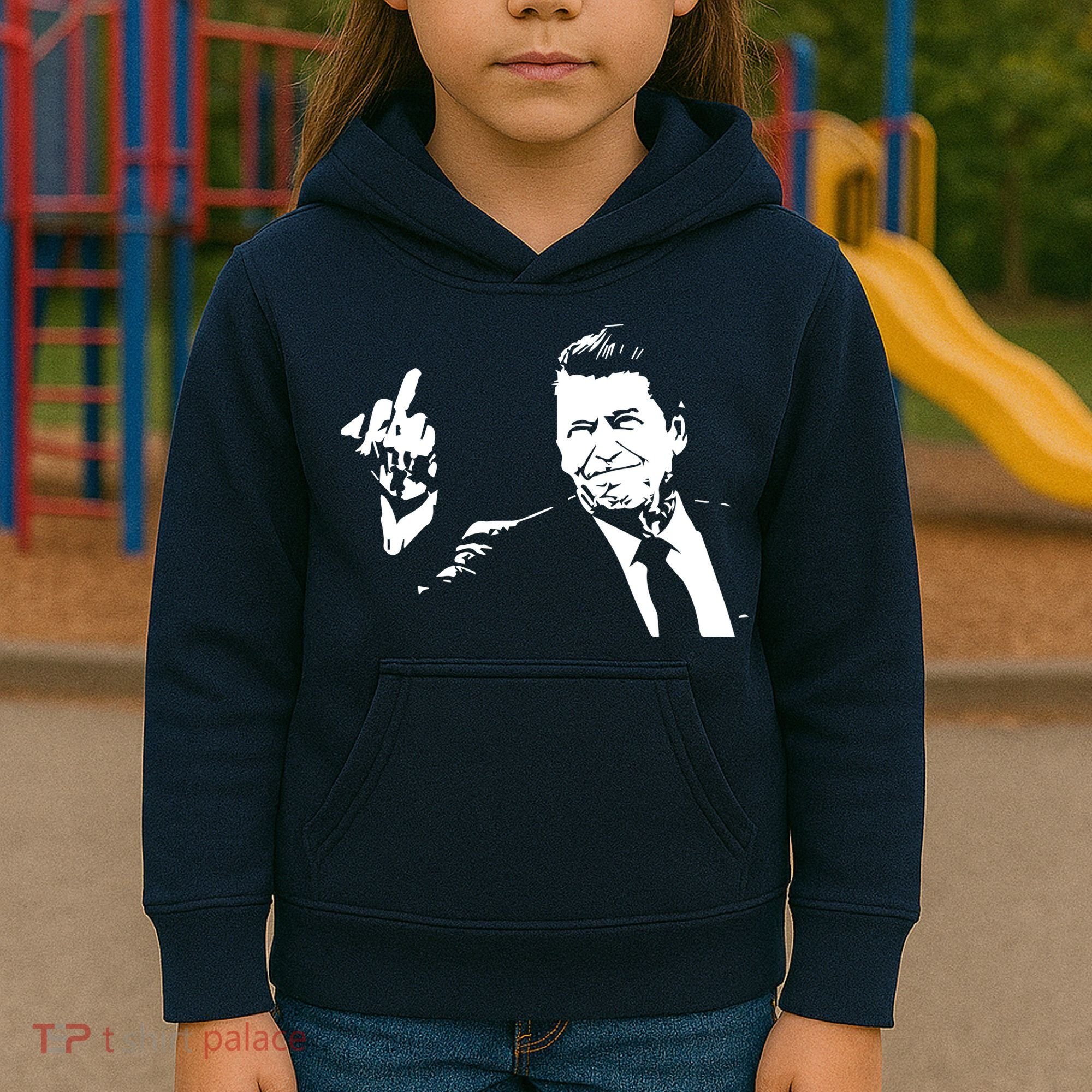 Ronald Reagan Flipping Kids Hoodie