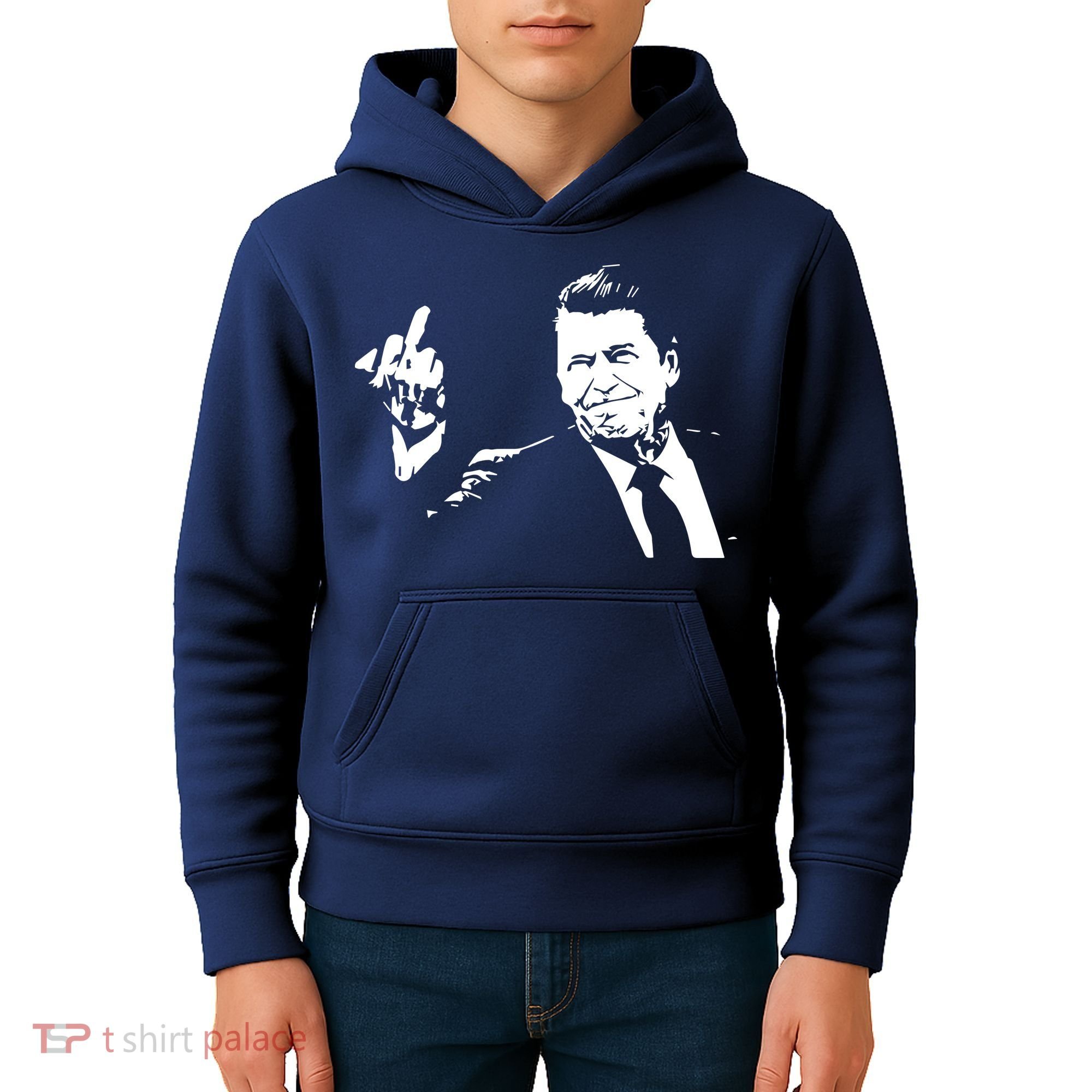 Ronald Reagan Flipping Kids Hoodie