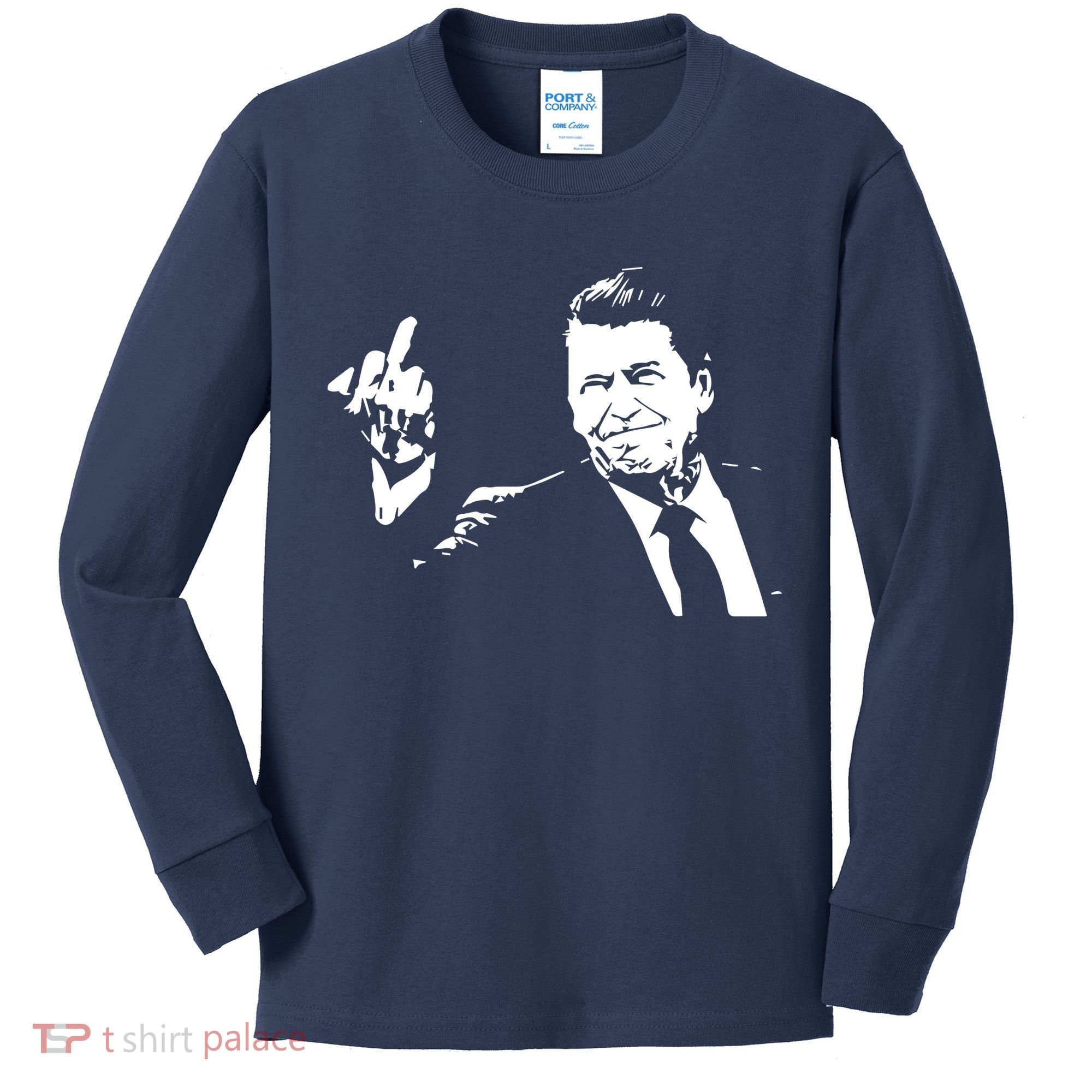 Ronald Reagan Flipping Kids Long Sleeve Shirt