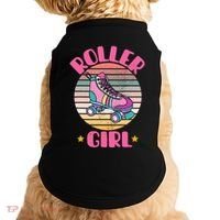 Retro Rollerskates Funny 80S Roller Disco Skating Girl Cool Doggie Tank thumb 0