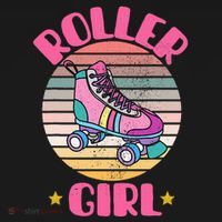 Retro Rollerskates Funny 80S Roller Disco Skating Girl Cool Doggie Tank thumb 4