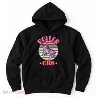 Retro Rollerskates Funny 80S Roller Disco Skating Girl Cool Hoodie thumb 0