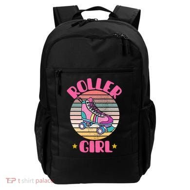 Retro Rollerskates Funny 80S Roller Disco Skating Girl Cool Backpack
