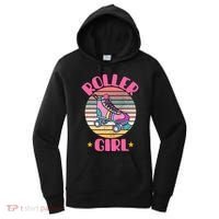Retro Rollerskates Funny 80S Roller Disco Skating Girl Cool Women's Hoodie thumb 0