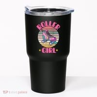 Retro Rollerskates Funny 80S Roller Disco Skating Girl Cool Tumbler thumb 0