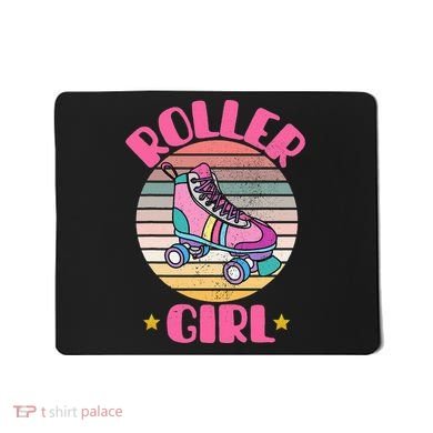 Retro Rollerskates Funny 80S Roller Disco Skating Girl Cool Mousepad