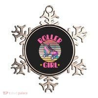 Retro Rollerskates Funny 80S Roller Disco Skating Girl Cool Ornament thumb 0