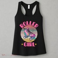 Retro Rollerskates Funny 80S Roller Disco Skating Girl Cool Women's Tank Top thumb 3