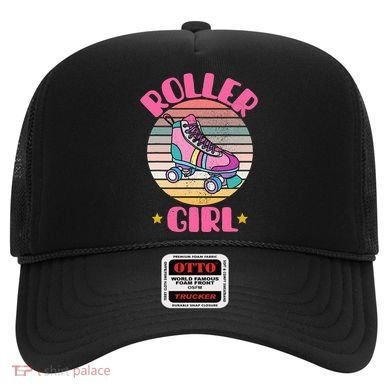 Retro Rollerskates Funny 80S Roller Disco Skating Girl Cool Hat